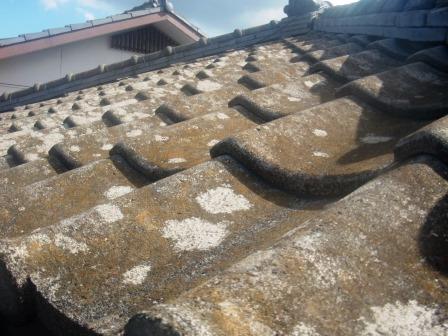 名古屋市緑区　外壁塗装・屋根塗装　和風住宅　施工例　屋根塗り替え前　イメージ